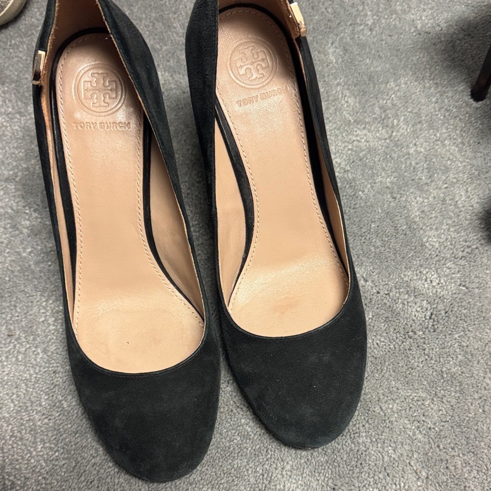 Tory Burch Black Women's suede block heels